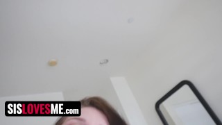 ❤️Step sis Megan Sage Rubs My Fat Dick On Her Big Booty And Makes Me Cum – SisLovesMe Full Scene